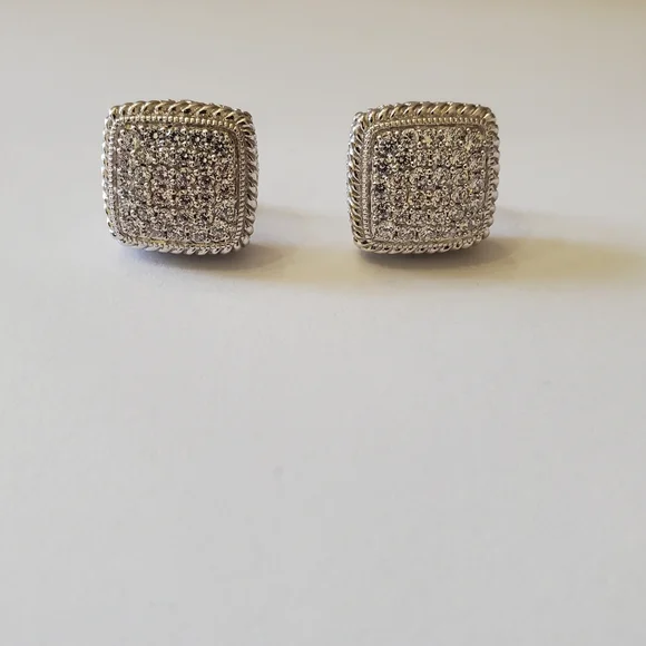 Judith Ripka Pave Diamonique Earrings - Picture 10 of 13